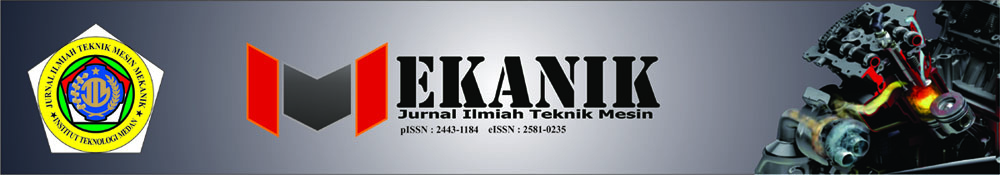 MEKANIK: Jurnal Ilmiah Teknik Mesin